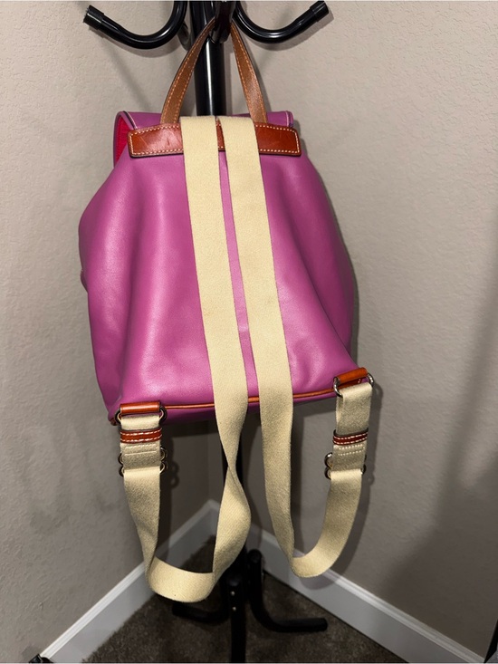 Dooney & Bourke Magenta Wexford Large Backpack with Brown Trim main image 5
